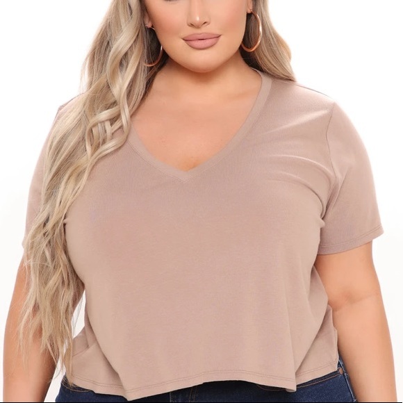 Fashion Nova Tops - Carrie V neck Top